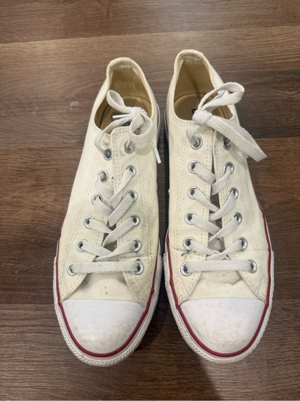 Classic Canvas Low-Top Sneakers in Off-White